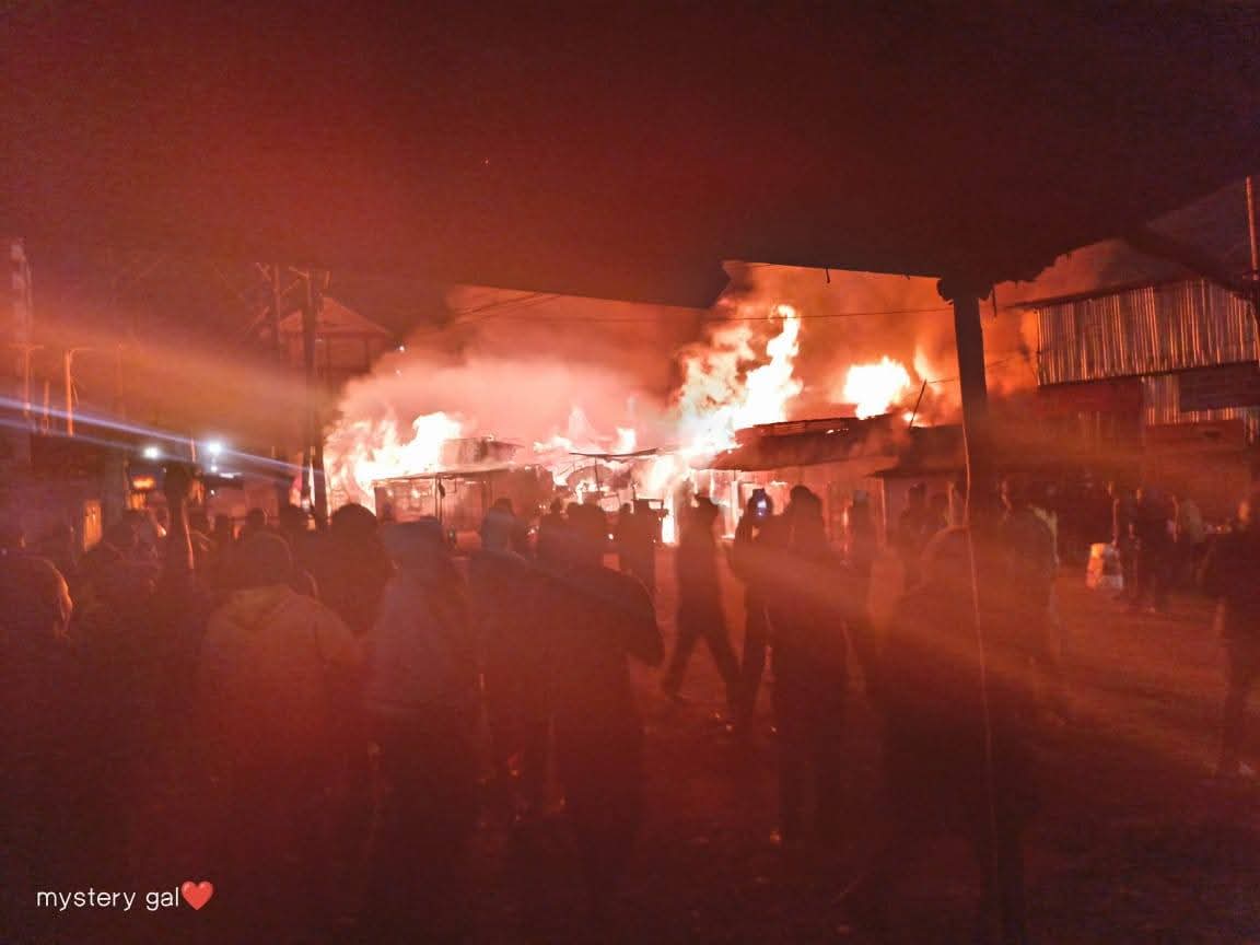 Fire outbreak at Kibera Nairobi